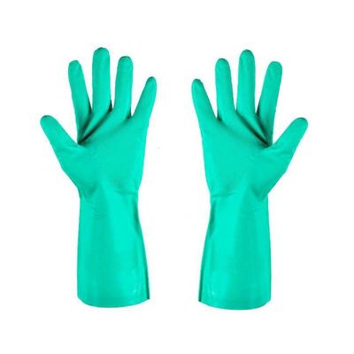 CE Certified Green Nitrile Glove Nitrile Non Beaded Cuff Suitable for Medical Industrial Laboratory Food Handling and Processing