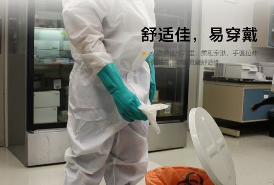 Ambidextrous Green Nitrile Glove Chemotherapy Tested Textured Fingertips Durable Gloves for Medical Industrial